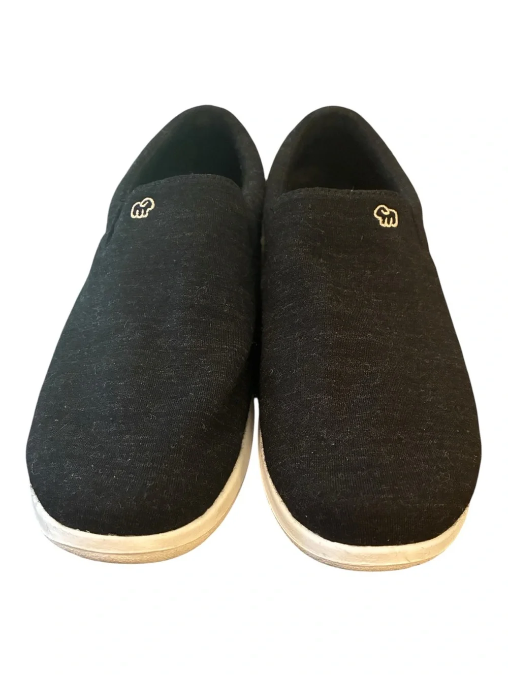 Merinos Wool Slip On Sneakers Black White Size 9 Excellent Condition Walking